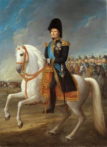 Karl XIV Johan, konge av Sverige og Norge (1763-1844), som kronprins, kom inn i Leipzig 1813